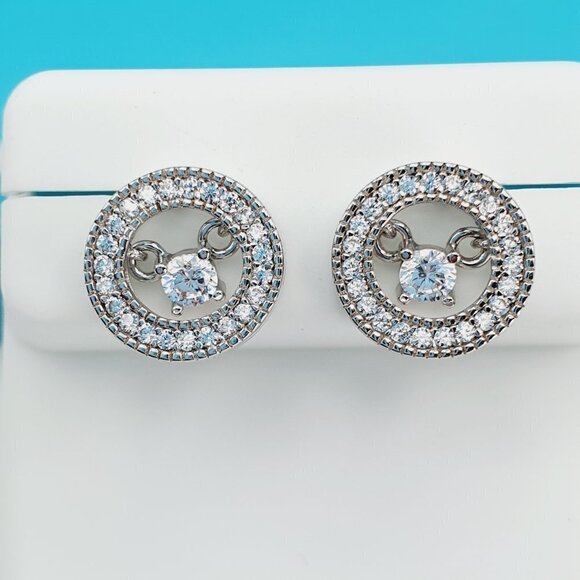 "925 Sterling Silver CZ Beautiful Earrings for Women, 1USPAR4192 - Picture 1 of 11